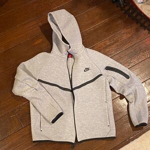 Nike tech Light Gray Full-Zip Hoodie men’s med